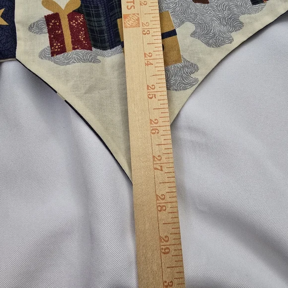 Vintage Handmade Novelty Christmas Themed Open Front Vest Granny Chic 90s Read - Picture 10 of 13